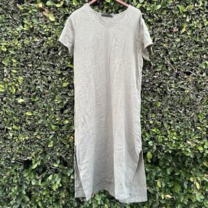 Jenni Kayne T Shirt Dress Womens M Gray Gauze Cotton Minimal Contemporary